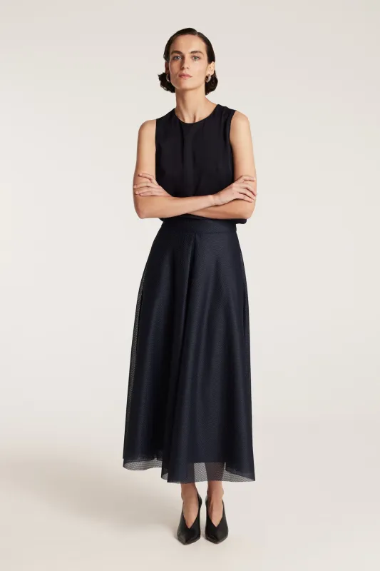 Core Silk Singlet - Navy sold by Perri Cutten