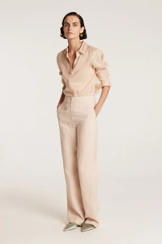 Silk Organza Shirt - Dark Gold sold by Perri Cutten