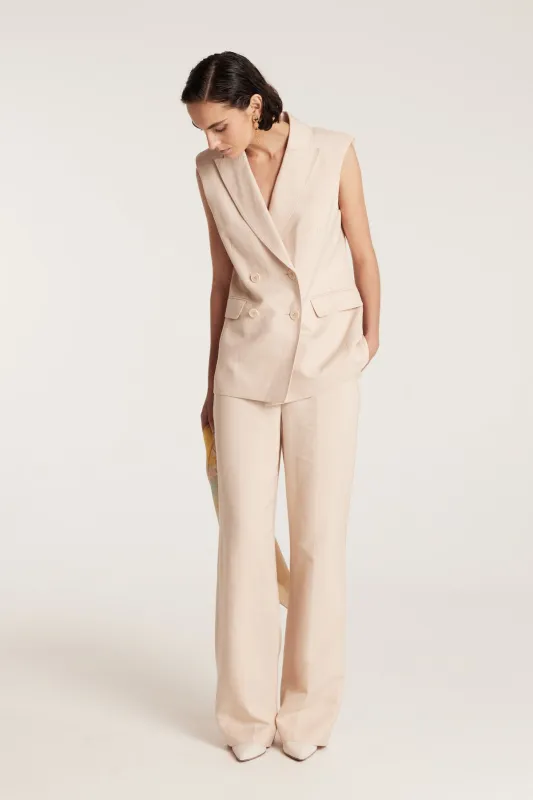 Skye Linen Pant - Neutral sold by Perri Cutten