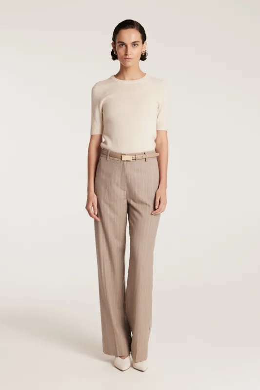Pinstripe Pant - Tan sold by Perri Cutten