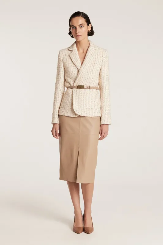 Italian Texture Jacket - Neutral sold by Perri Cutten