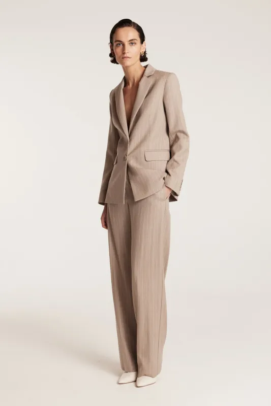 Pinstripe Jacket - Tan sold by Perri Cutten