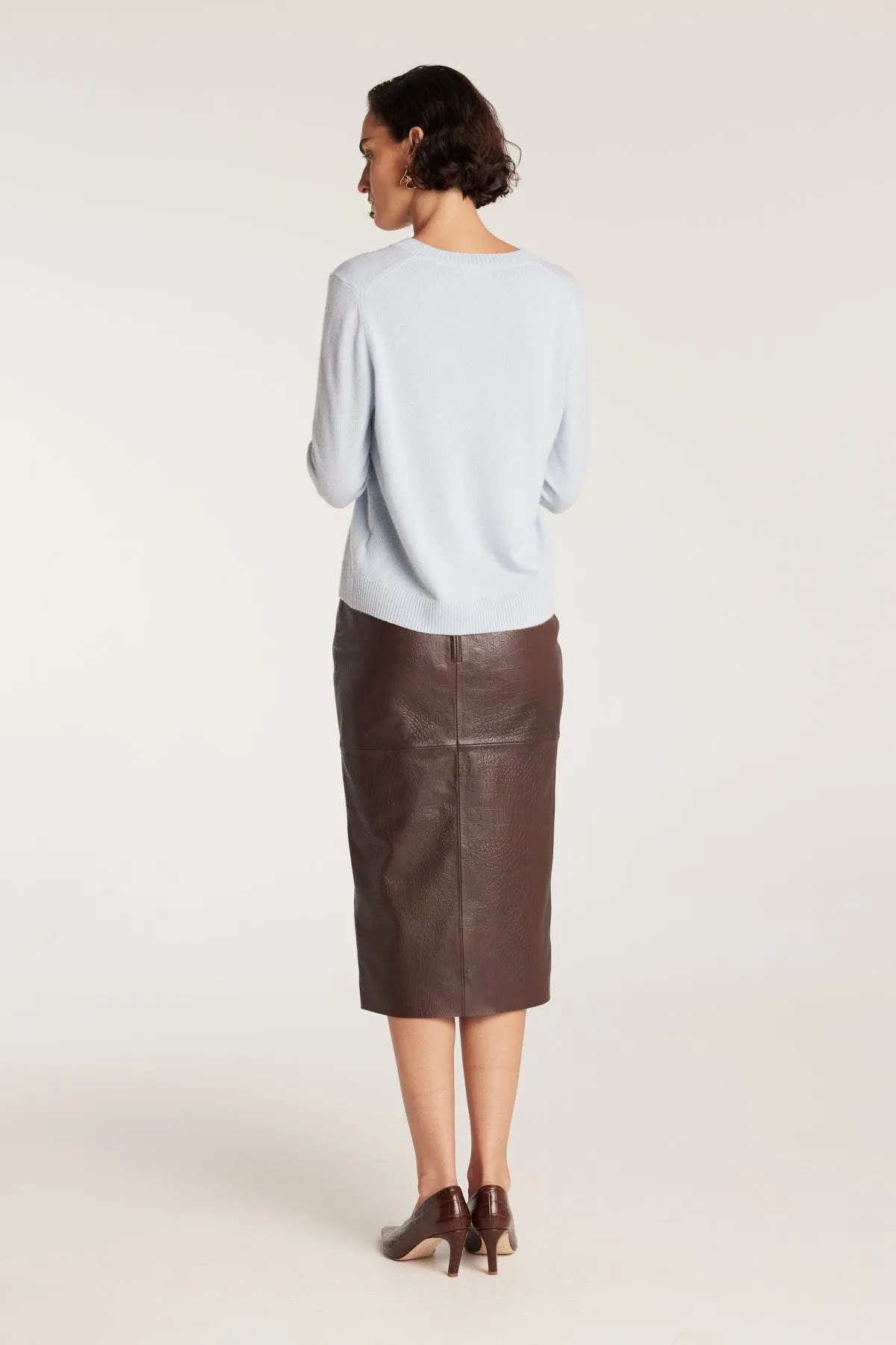 Cashwool V Neck Jumper - Blue sold by Perri Cutten product image thumbnail 5