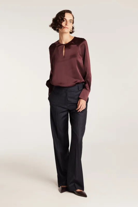 Belle Silk Top - Merlot sold by Perri Cutten
