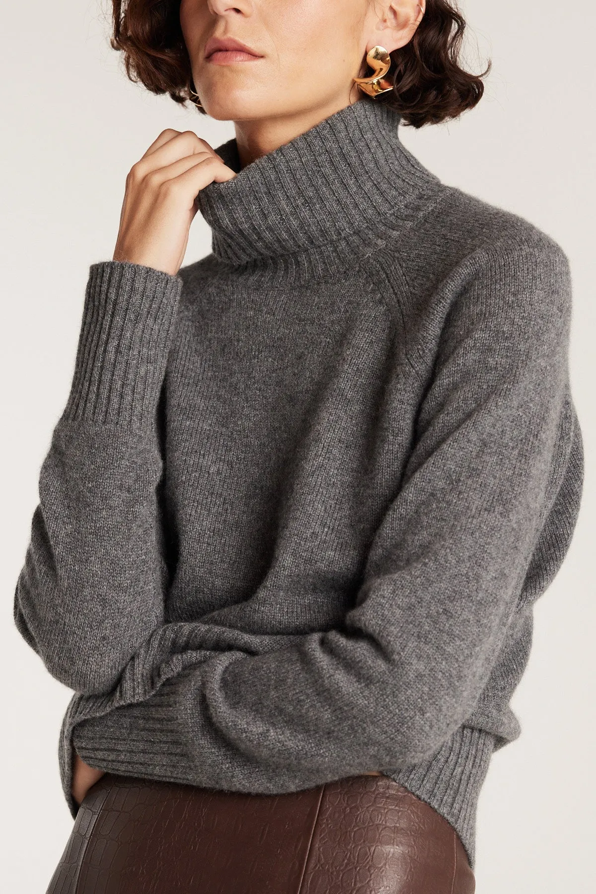 Cashmere Jumper - Charcoal sold by Perri Cutten product image thumbnail 2