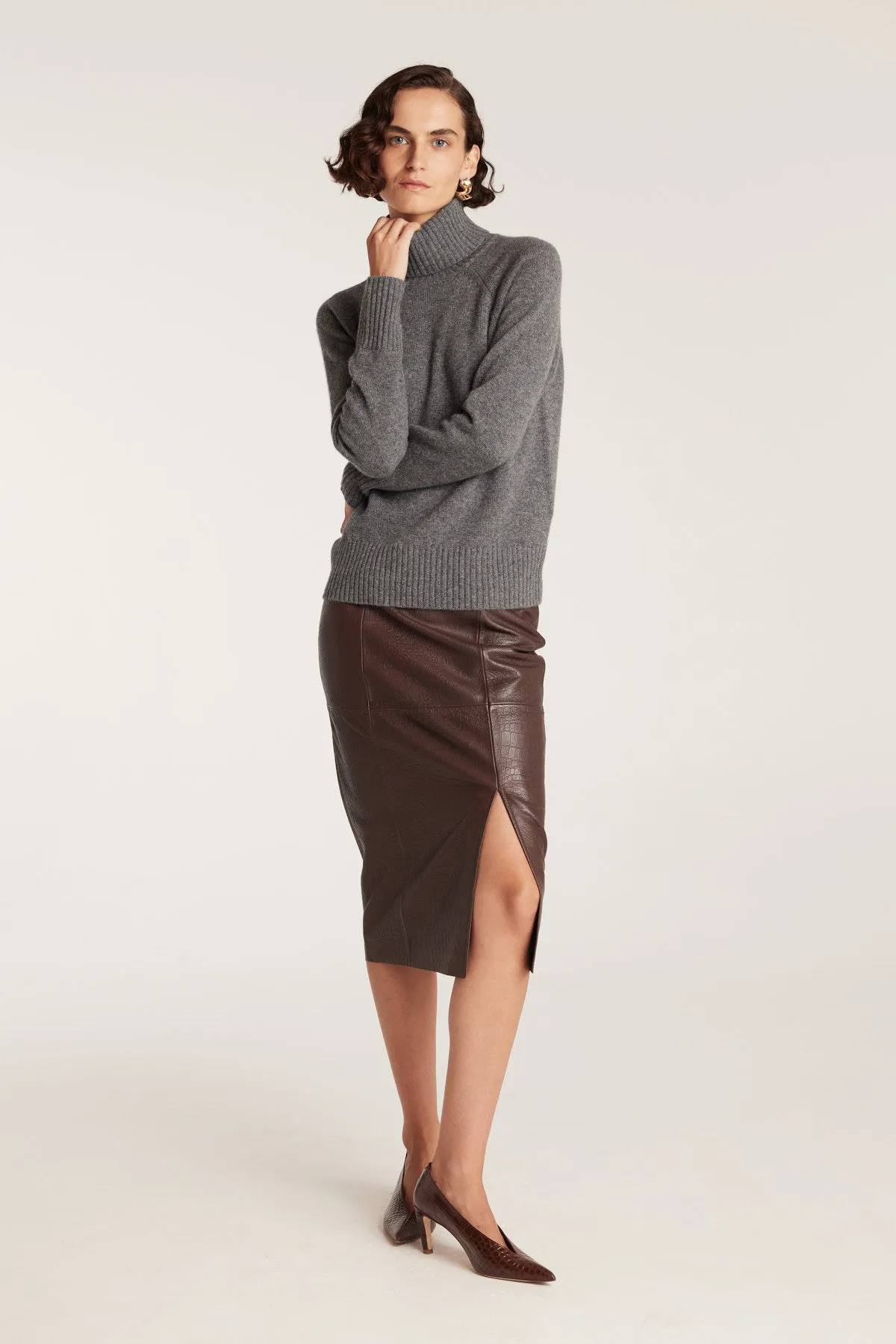 Cashmere Jumper - Charcoal sold by Perri Cutten