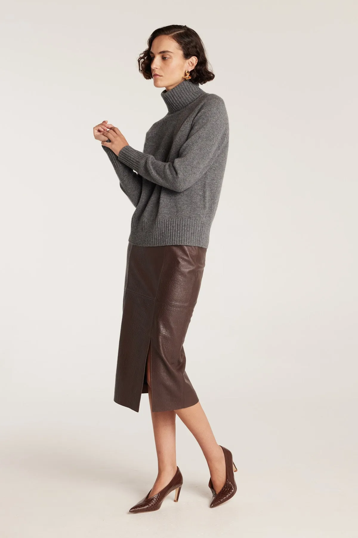 Cashmere Jumper - Charcoal sold by Perri Cutten product image thumbnail 3