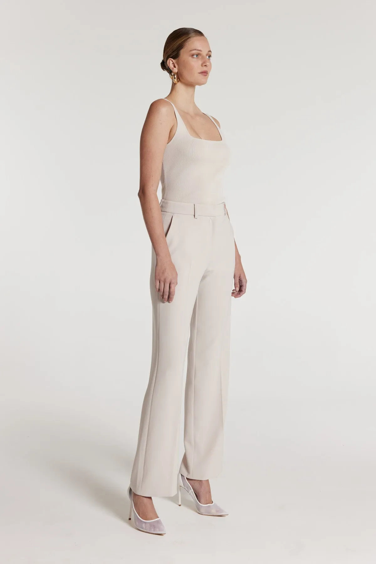 Crepe Knit Singlet - Oyster sold by Perri Cutten product image thumbnail 4