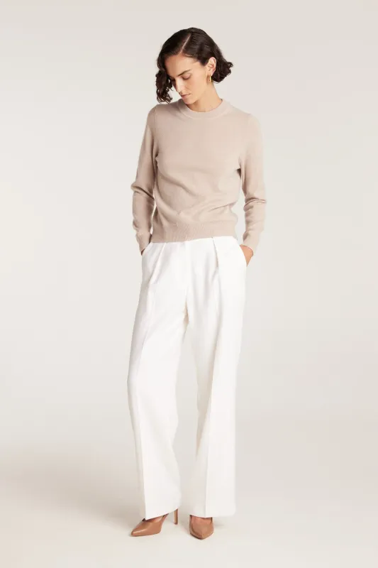 Cashmere Crew Jumper - Oatmeal sold by Perri Cutten