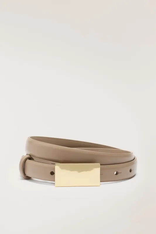 Plate Front Belt - Tan sold by Perri Cutten