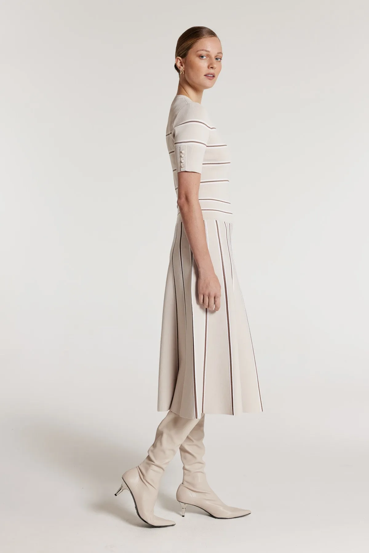 Gabriela Knit Skirt - Oyster/Spice sold by Perri Cutten product image thumbnail 4