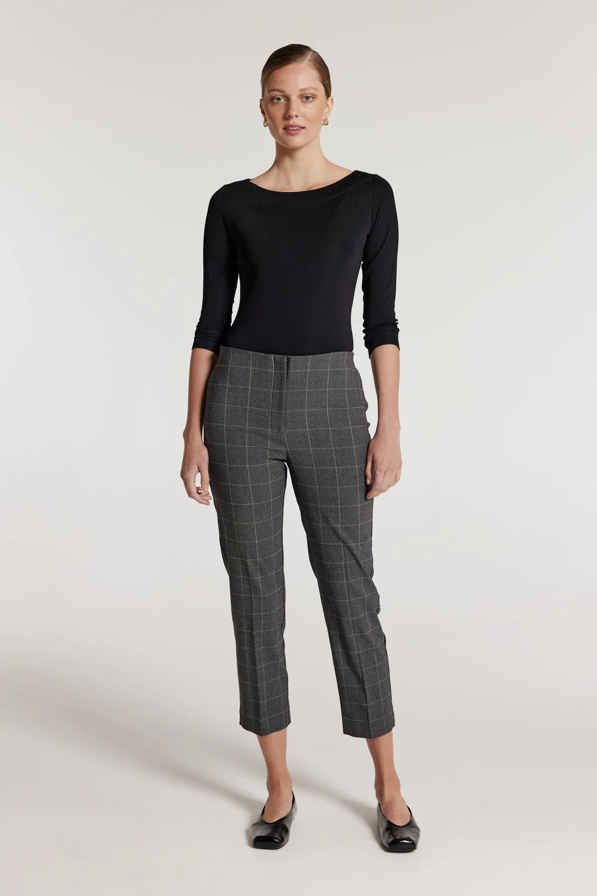 Roman Check Pant - Black/Neutral sold by Perri Cutten