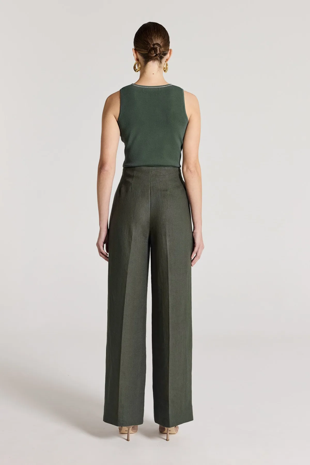 Tori Crepe Knit Tank - Muted Green sold by Perri Cutten product image thumbnail 5