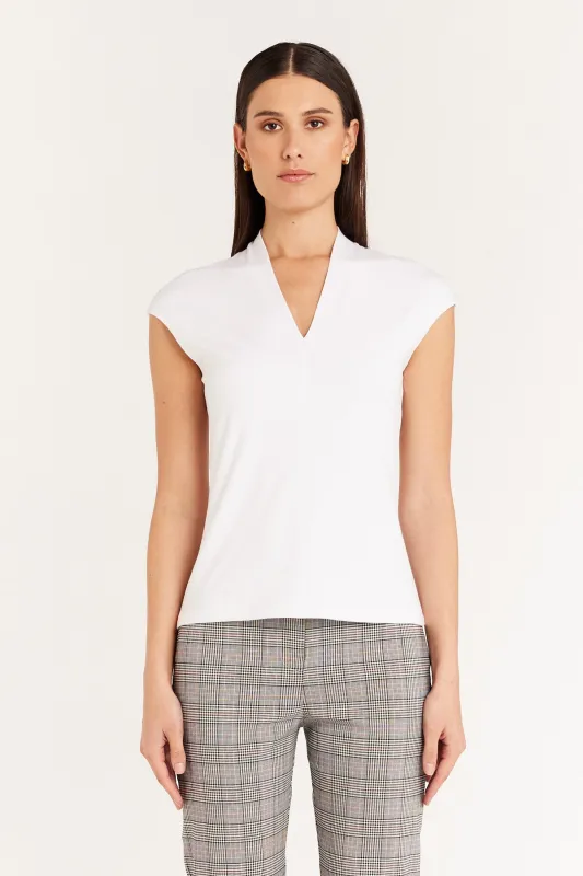 Emmy Jersey Top - White sold by Perri Cutten