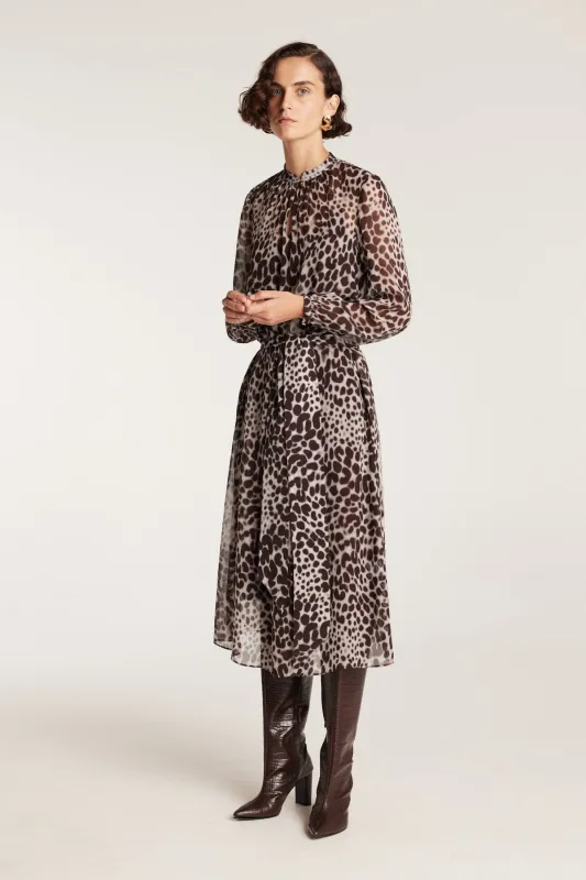 Giulia Silk Dress - Smoke sold by Perri Cutten