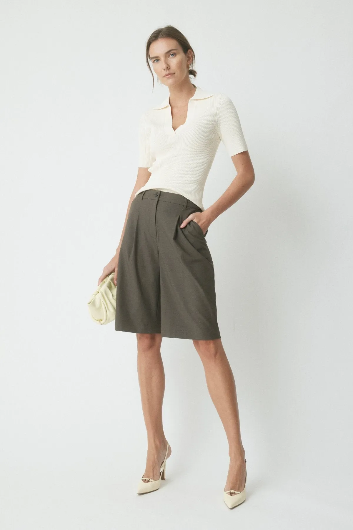 Taylor Crepe Knit Top - Ecru sold by Perri Cutten product image thumbnail 2