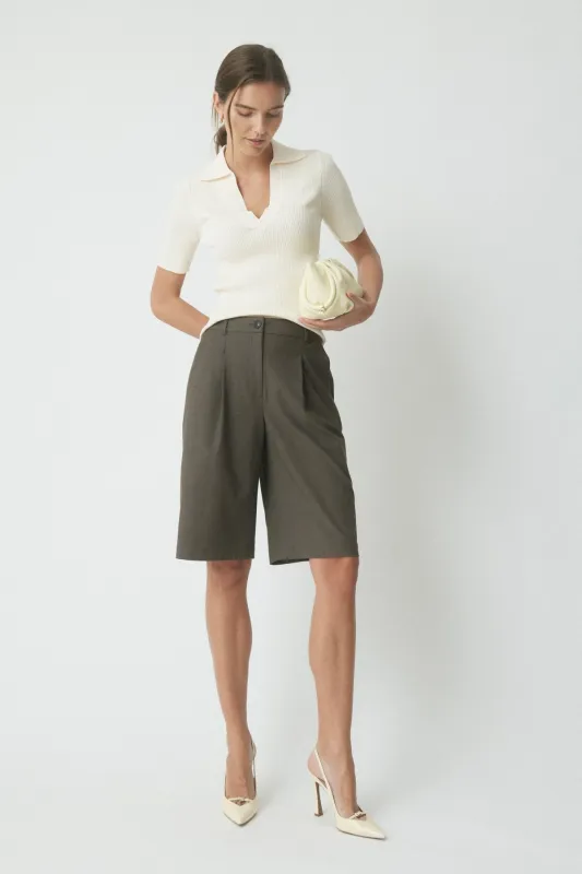 Taylor Crepe Knit Top - Ecru made by Perri Cutten