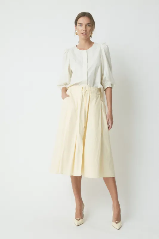 Lois Volume Shirt - Cream made by Perri Cutten