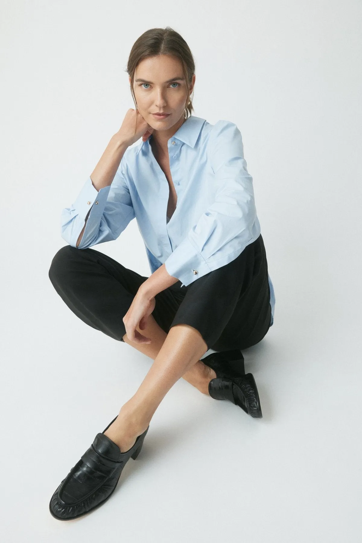 Classic Cotton Shirt - Soft Blue sold by Perri Cutten product image thumbnail 5