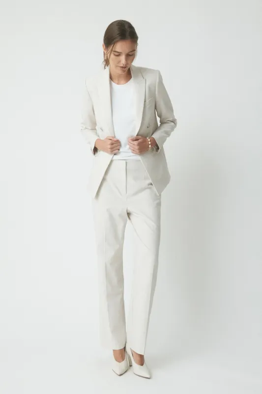 Alex Suit Pant - Ecru made by Perri Cutten