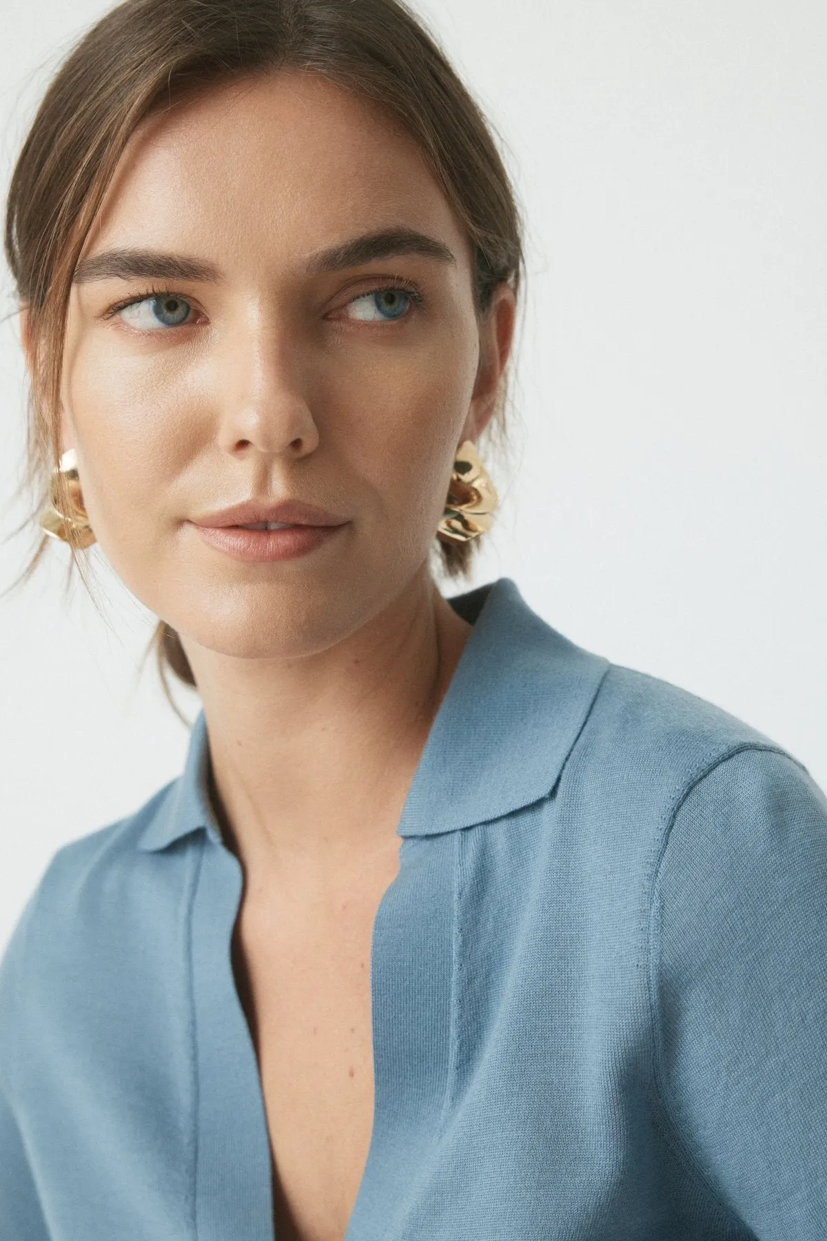 Hunter Superfine Merino Top - Steel Blue sold by Perri Cutten product image thumbnail 2