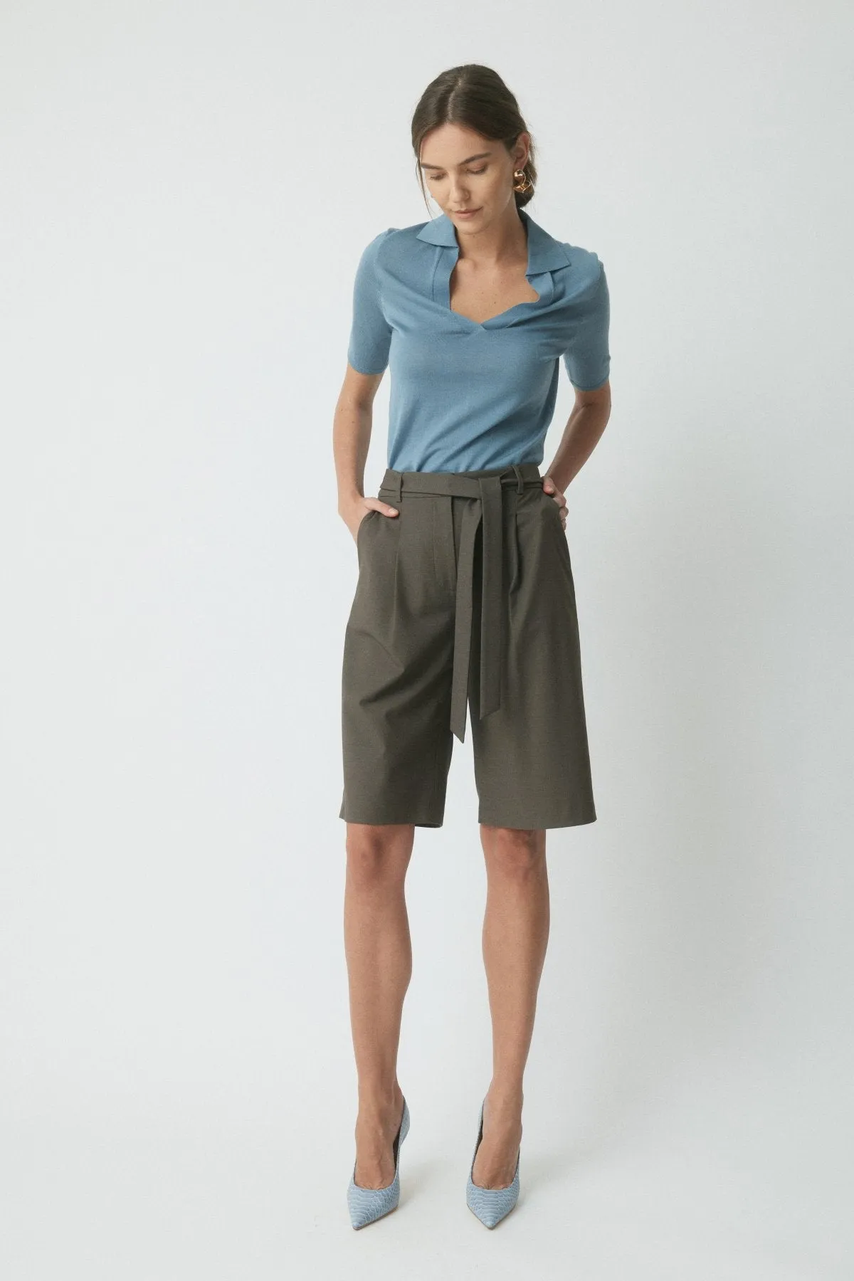Hunter Superfine Merino Top - Steel Blue sold by Perri Cutten product image thumbnail 5