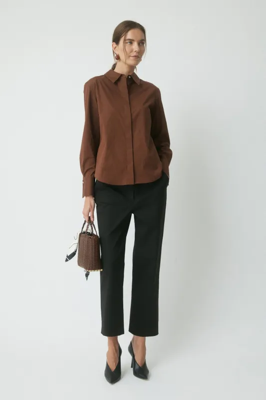 Classic Cotton Shirt - Cognac made by Perri Cutten