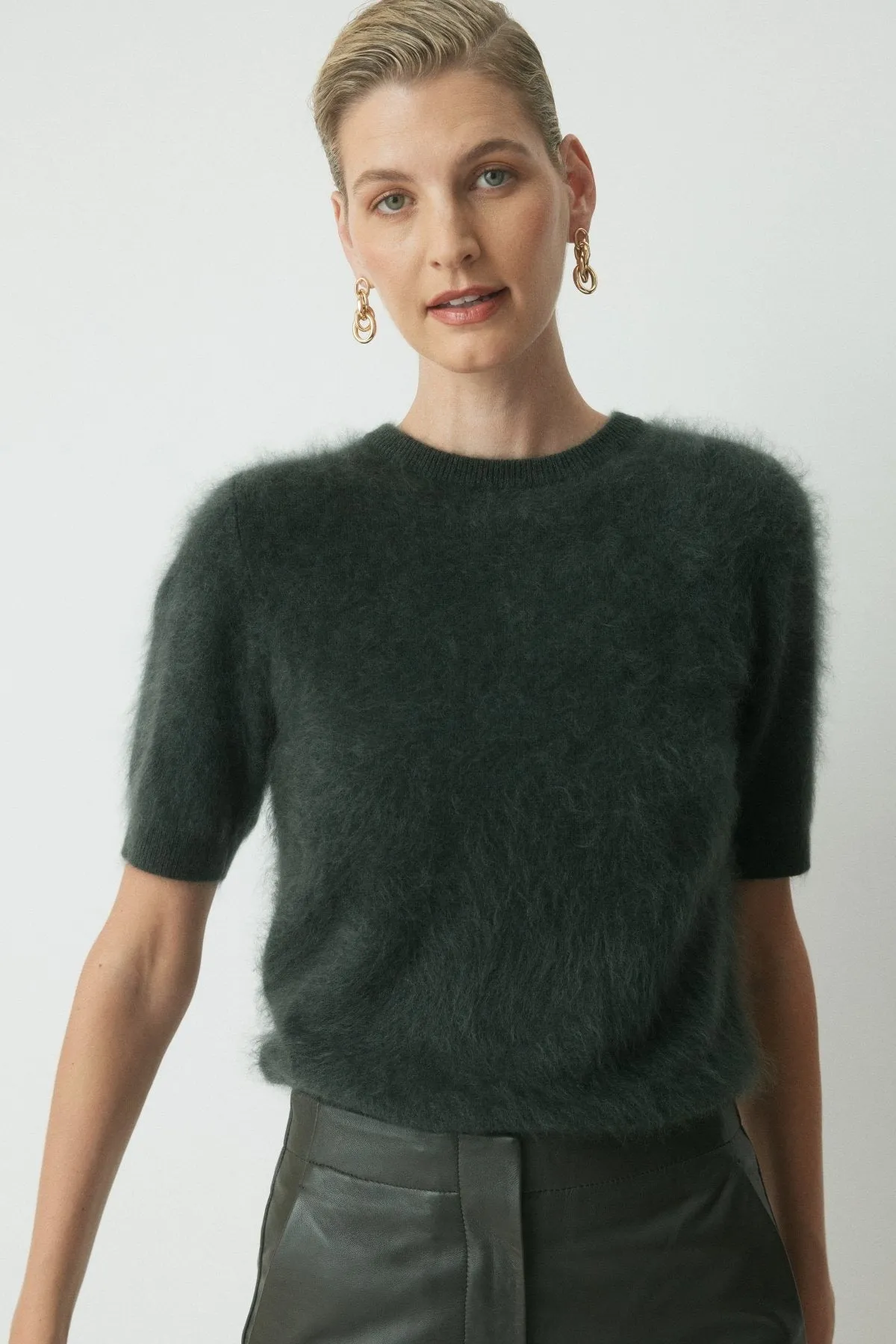 Ellis Cashmere Top - Dark Olive sold by Perri Cutten product image thumbnail 2