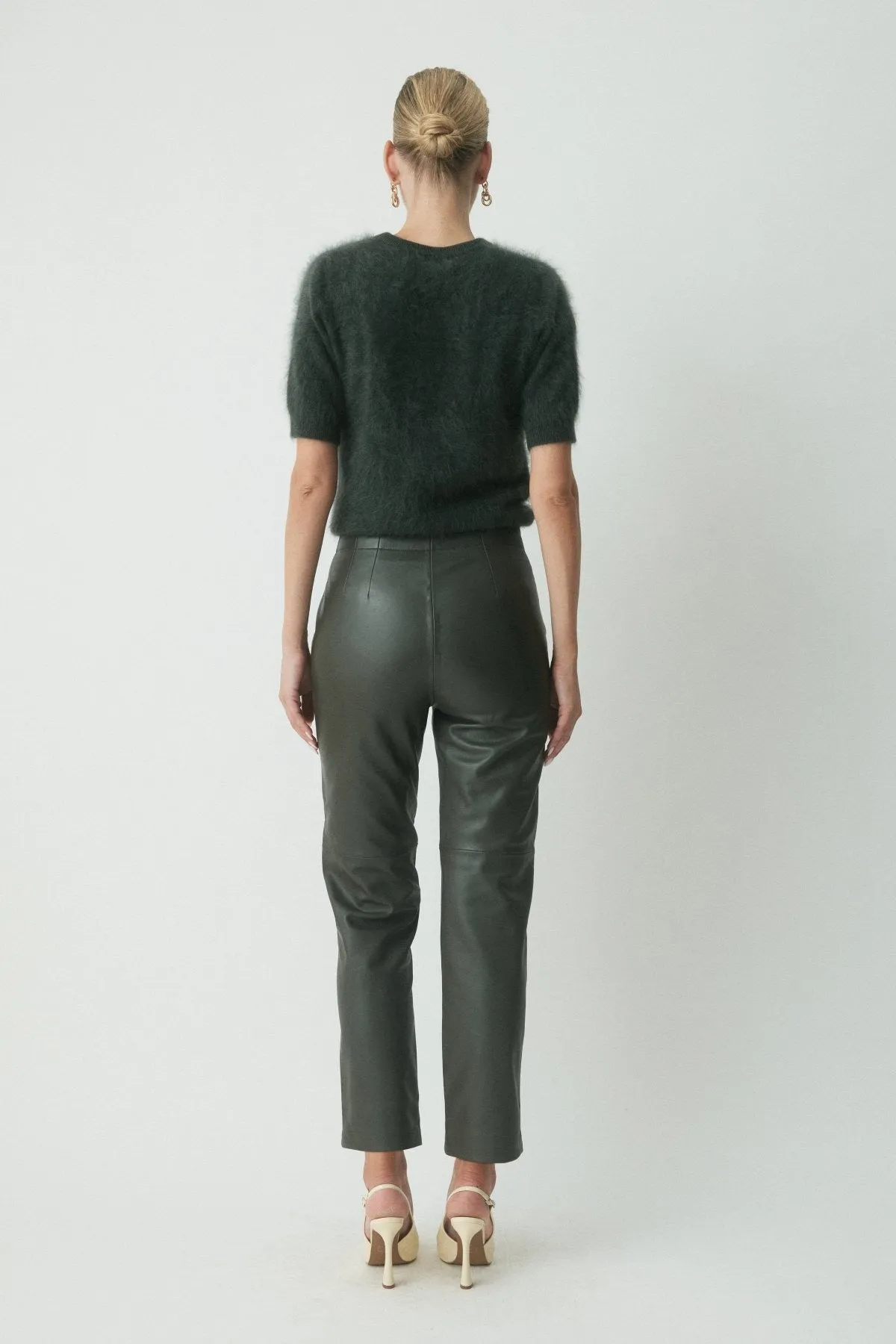 Ellis Cashmere Top - Dark Olive sold by Perri Cutten product image thumbnail 4