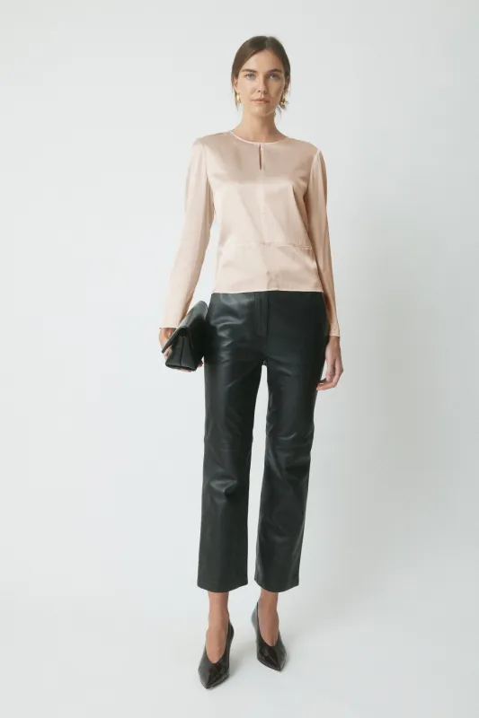 Chandler Split Neck Top - Eggshell made by Perri Cutten