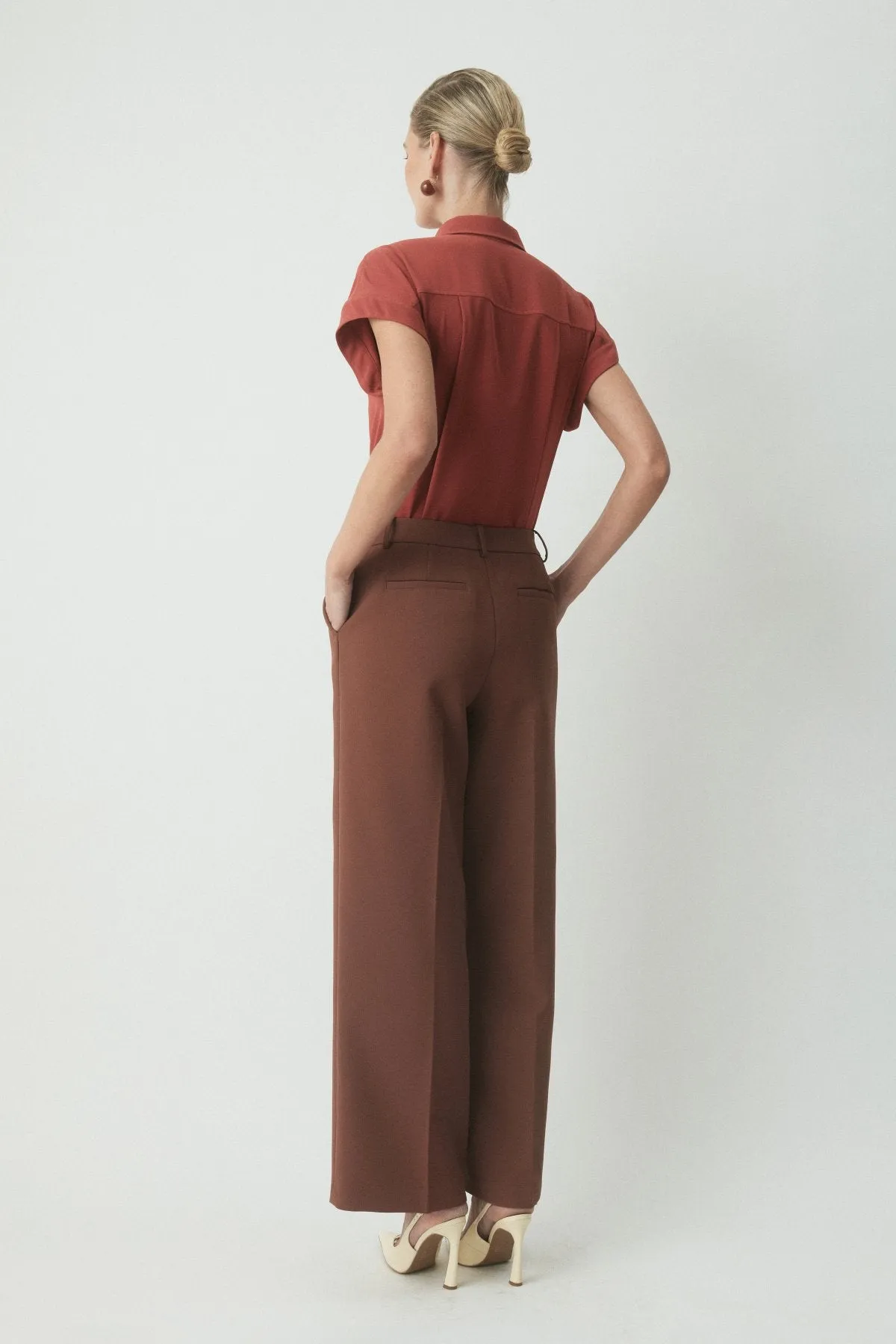 Lior Crepe Pant - Cognac sold by Perri Cutten product image thumbnail 4