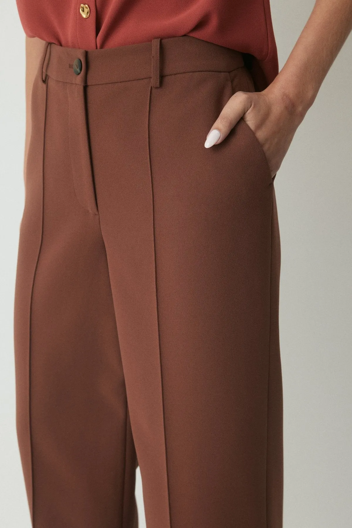 Lior Crepe Pant - Cognac sold by Perri Cutten product image thumbnail 5