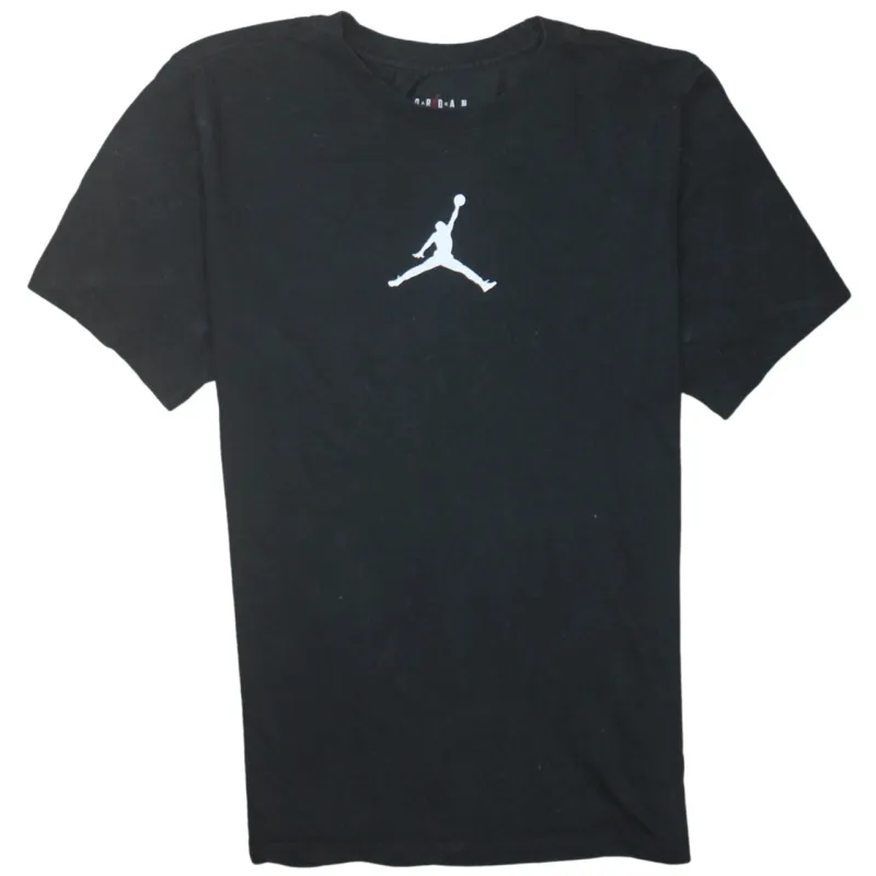 Jordan Black T Shirt Men's Large Printed Jumpman Logo Short Sleeve Casual Top Tee sold by Vintage Club
