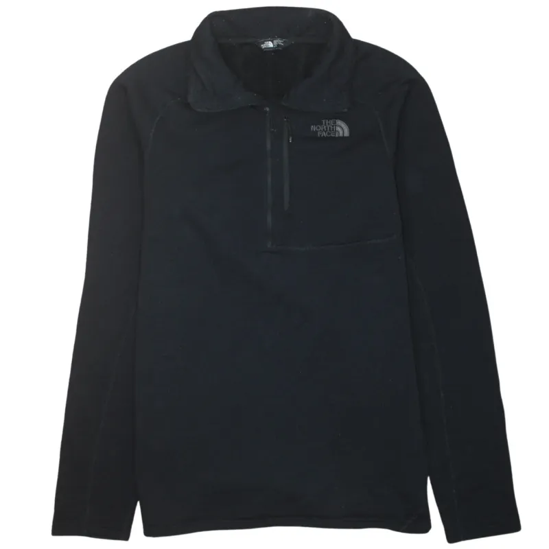 The North Face Black Fleece Jumper Men’s Large Quarter Zip Embroidered Logo Pullover Top sold by Vintage Club