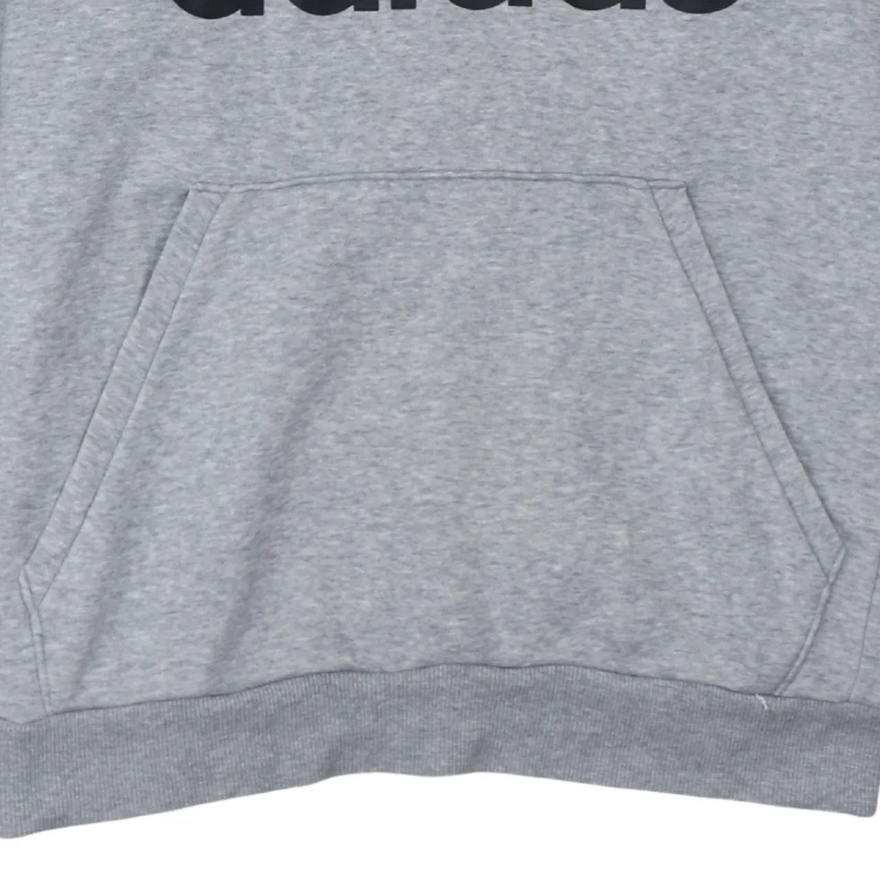 Adidas Grey Hoodie Women’s Large Printed Logo Drawstring Hood Front Pocket Sweatshirt sold by Vintage Club product image thumbnail 4