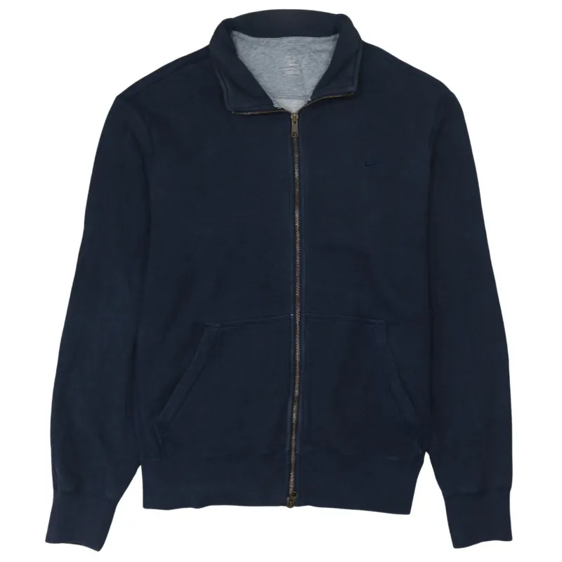 Nike Navy Blue Full Zip Sweatshirt Men's Large Embroidered Swoosh Funnel Neck Pockets sold by Vintage Club