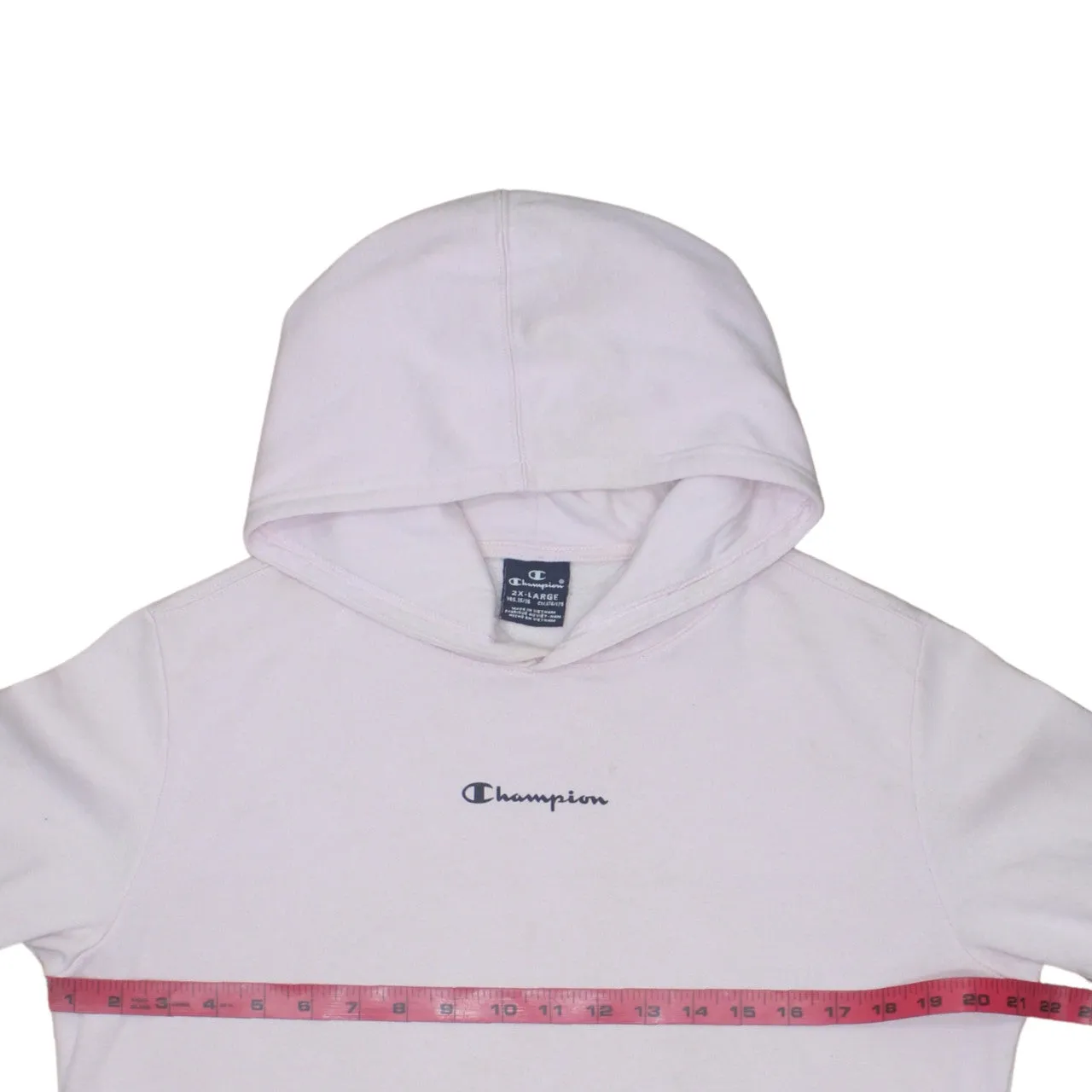 Champion Light Pink Hoodie Women’s XXLarge Embroidered Chest Logo Front Pocket Pullover Sweatshirt sold by Vintage Club product image thumbnail 5