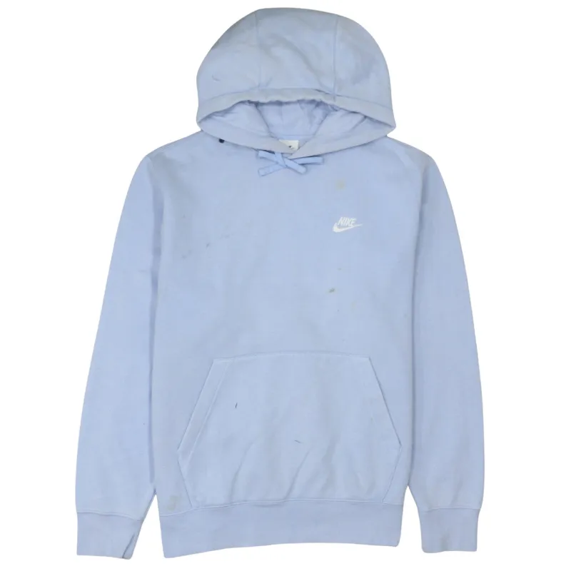 Nike Light Blue Hoodie Men's Medium Embroidered Swoosh Drawstring Front Pocket Pullover Sweatshirt sold by Vintage Club
