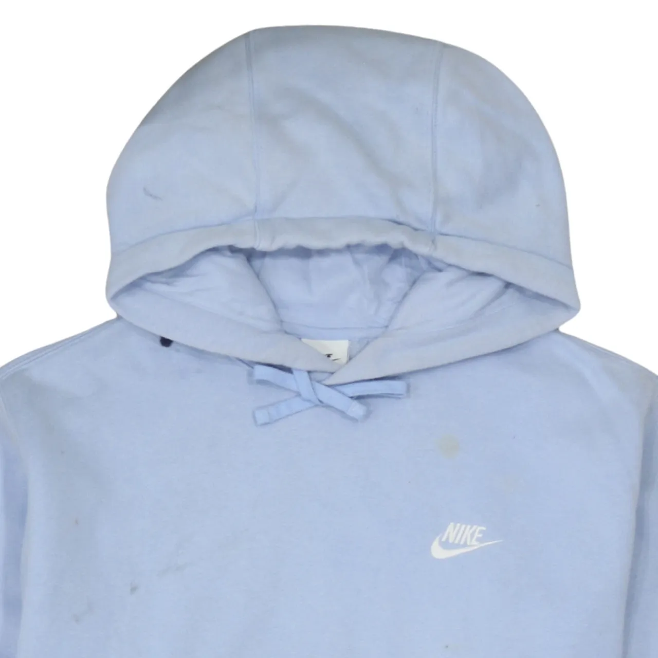Nike Light Blue Hoodie Men's Medium Embroidered Swoosh Drawstring Front Pocket Pullover Sweatshirt sold by Vintage Club product image thumbnail 3