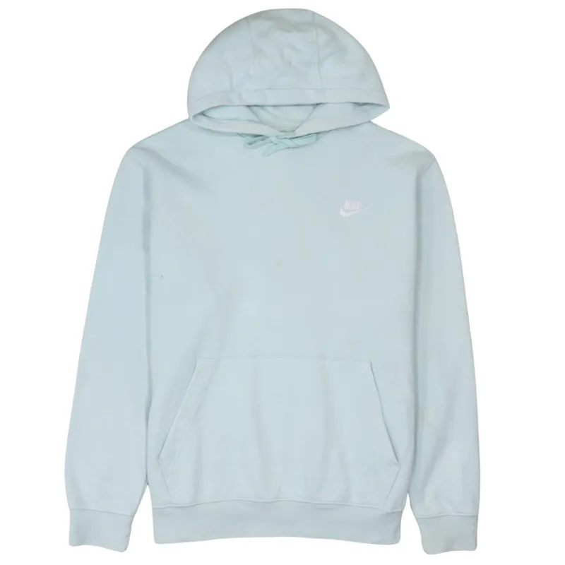 Nike Light Blue Hoodie Men's XLarge Embroidered Swoosh Front Pocket Pullover Sweatshirt sold by Vintage Club