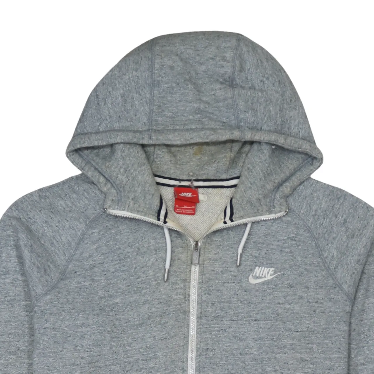 Nike Grey Full Zip Hoodie Men’s XLarge Embroidered Chest Logo Split Pockets Sweatshirt sold by Vintage Club product image thumbnail 3