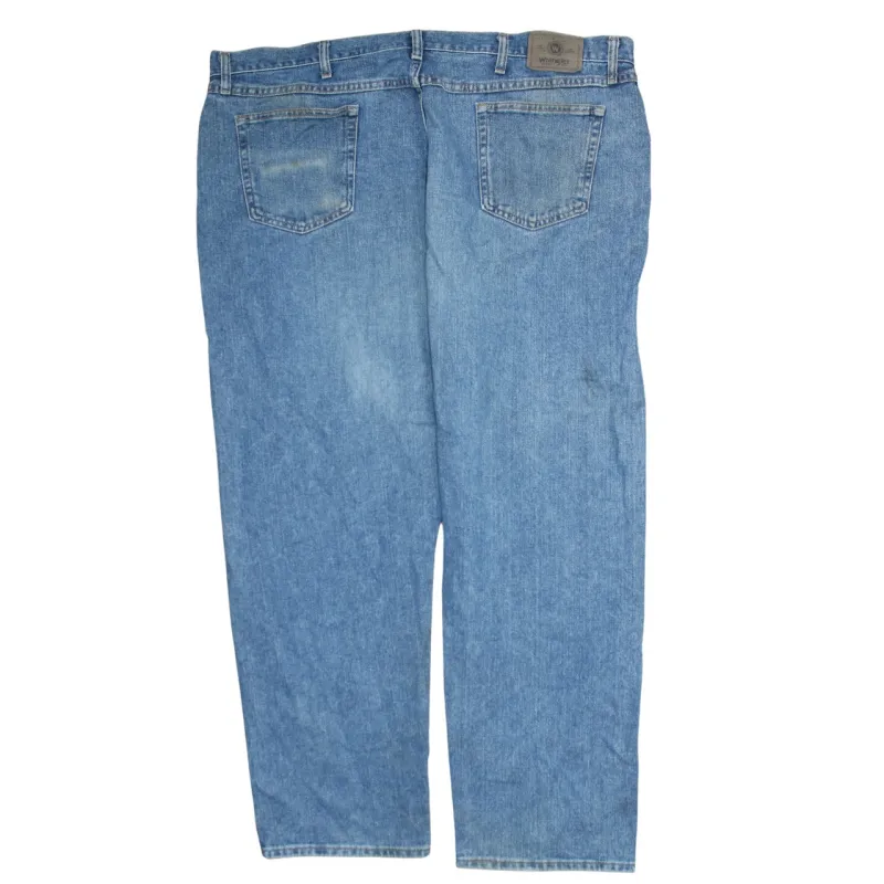 Wrangler Light Blue Jeans Men's 46 Relaxed Fit Faded Distressed Denim Trousers sold by Vintage Club
