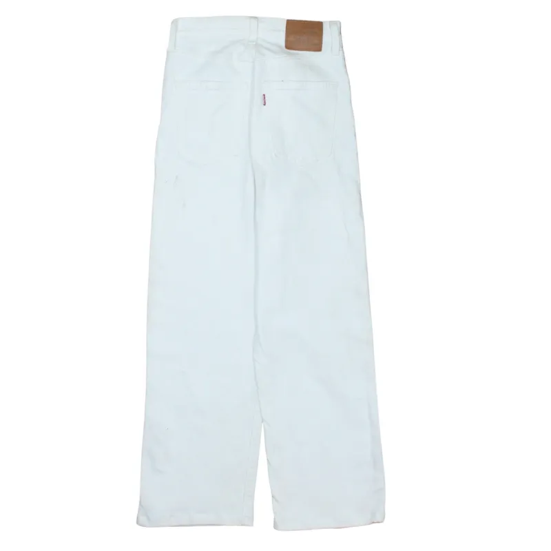 Levi's White Jeans Men's W24 Straight Leg Five Pocket Denim Trousers Pants sold by Vintage Club