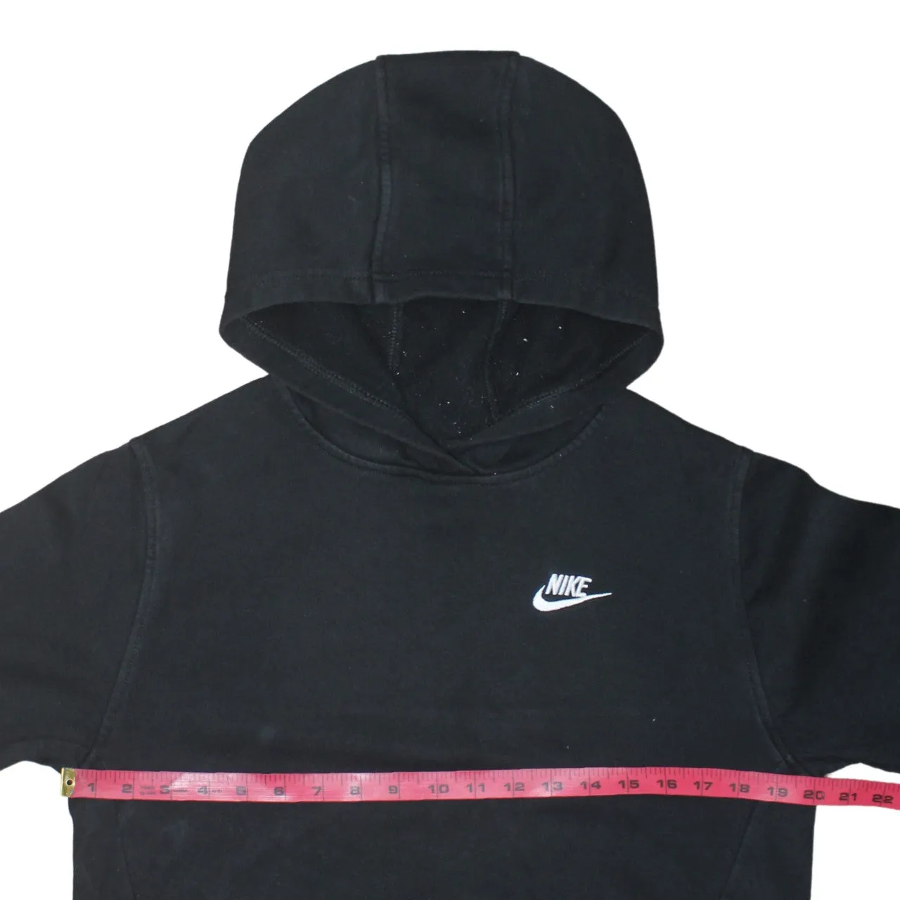 Nike Black Hoodie Women’s XLarge Embroidered Swoosh Logo Front Pouch Pullover Sweatshirt sold by Vintage Club product image thumbnail 5