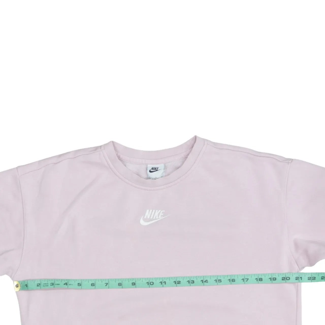Nike Light Pink Sweatshirt Women’s XLarge Printed Front Logo Crewneck Pullover Fleece Top sold by Vintage Club product image thumbnail 5
