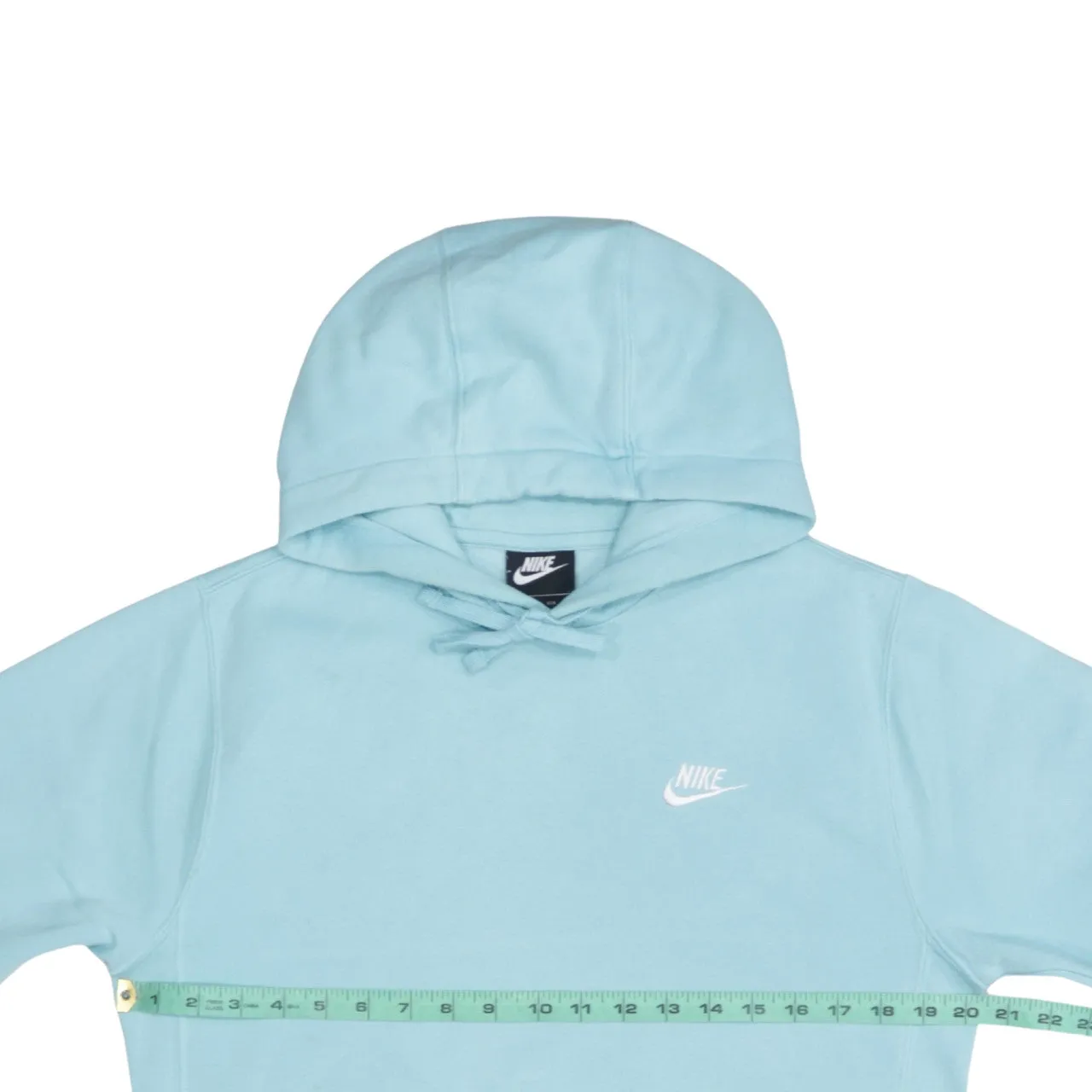 Nike Light Blue Hoodie Men's XSmall Embroidered Chest Logo Front Pocket Pullover Sweatshirt sold by Vintage Club product image thumbnail 5