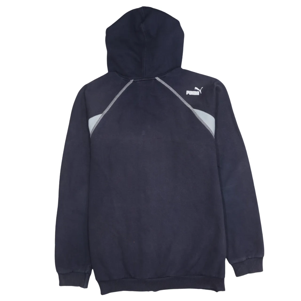 Puma Navy Blue Hoodie Women’s XXLarge Full Zip Printed Logo Contrast Panels Sweatshirt sold by Vintage Club product image thumbnail 2