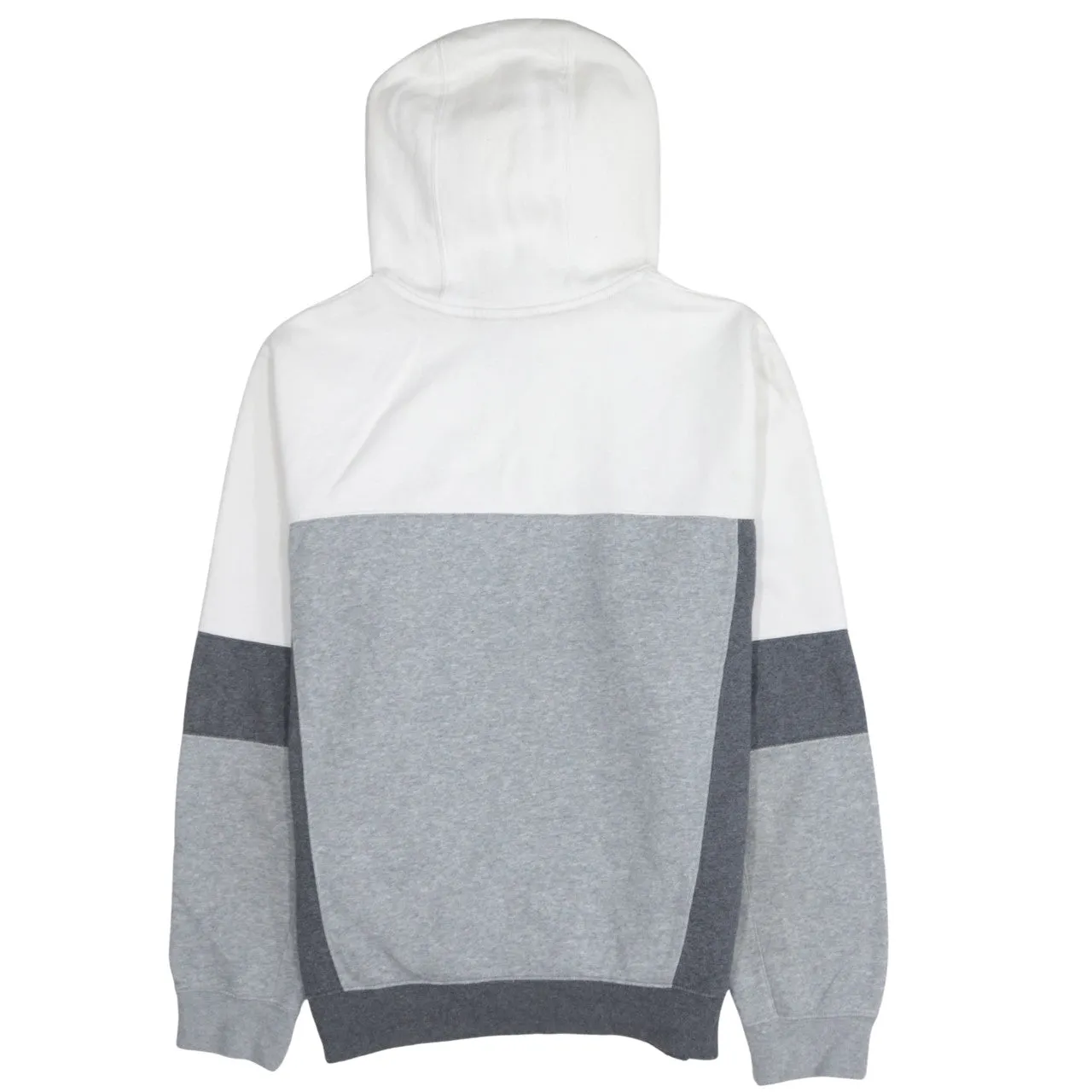 Nike White Grey Hoodie Men's Medium Embroidered Swoosh Colour Block Pullover Sweatshirt sold by Vintage Club product image thumbnail 2