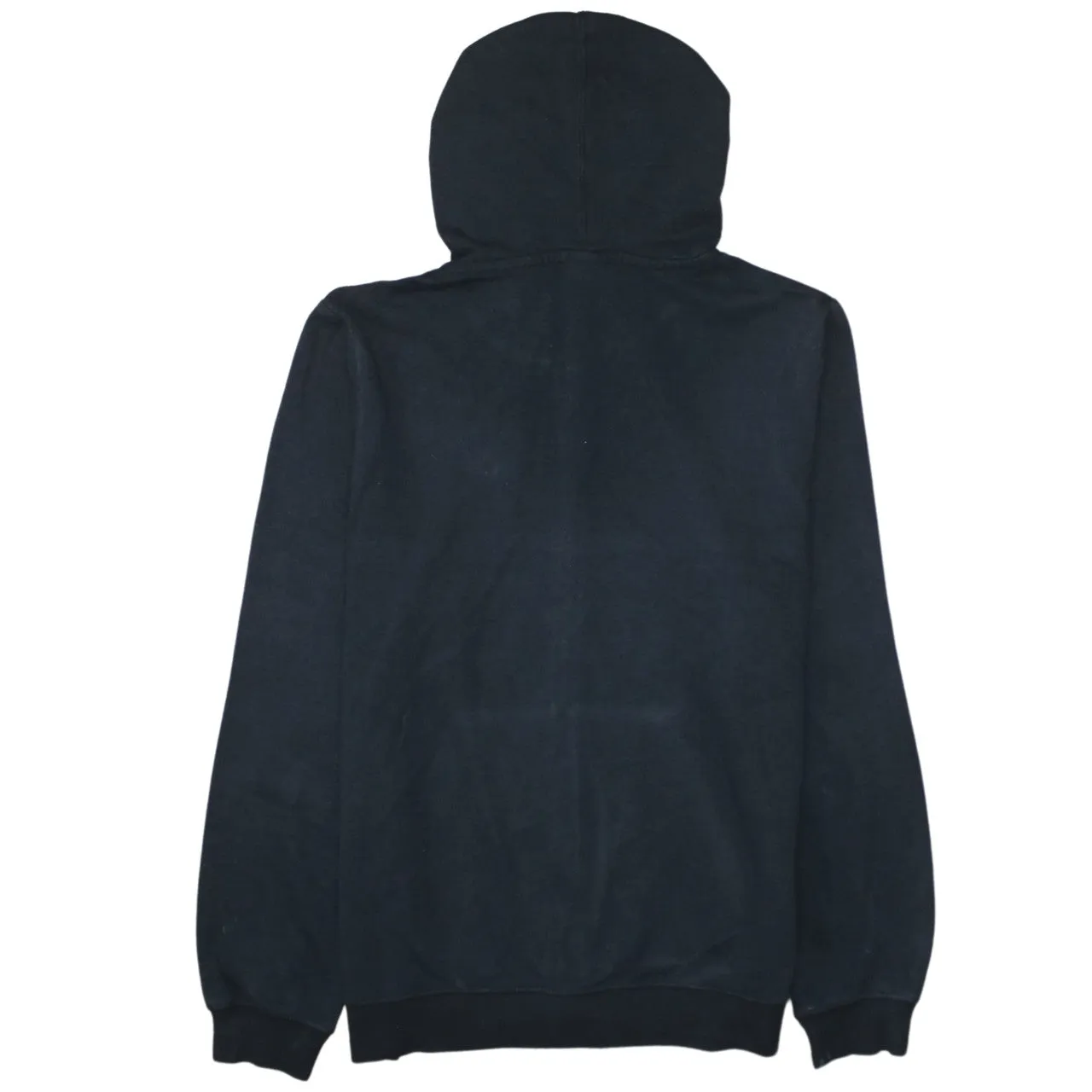 Nike Black Full Zip Hoodie Men's Large Printed Swoosh Logo Drawstring Hood Pocket Sweatshirt sold by Vintage Club product image thumbnail 2