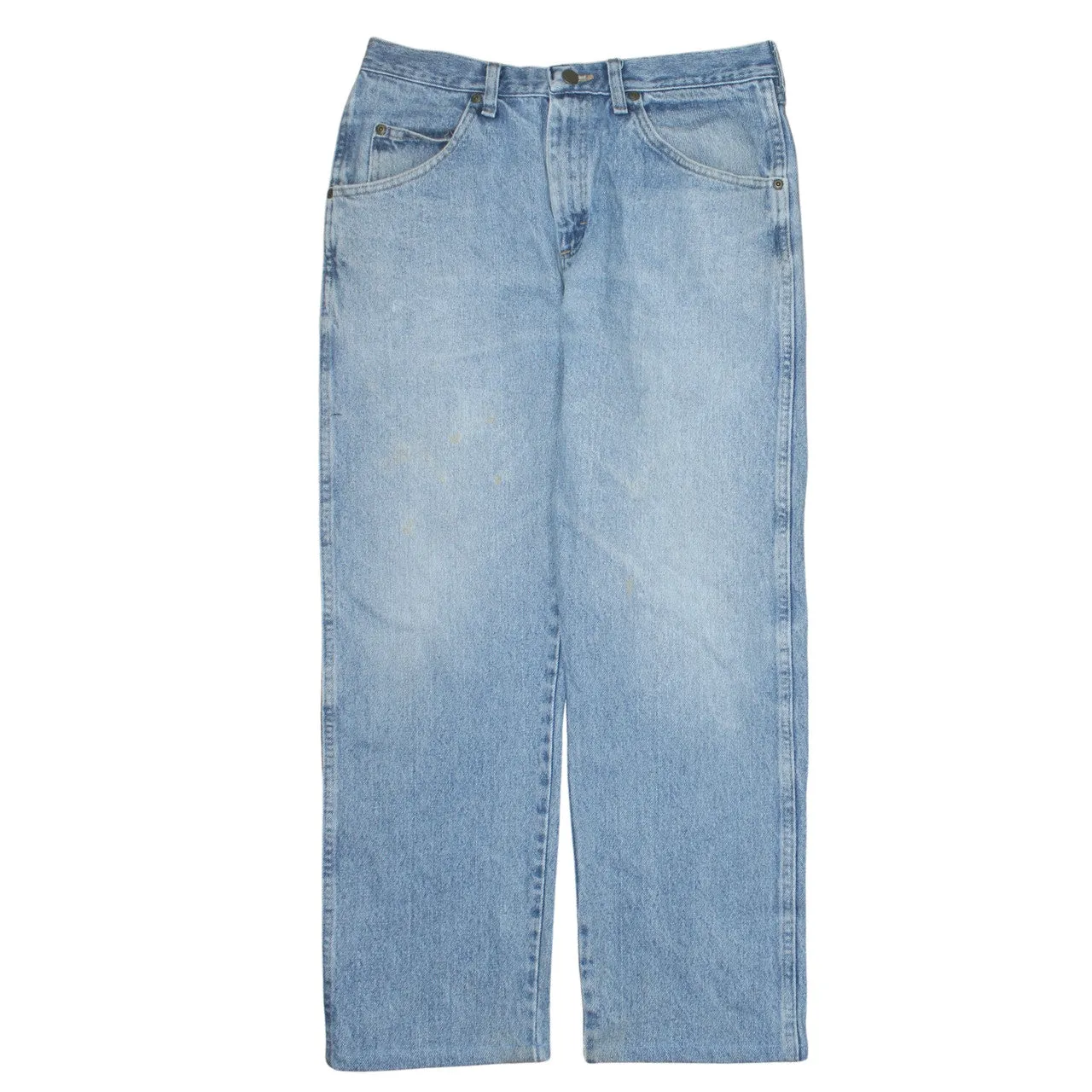 Wrangler Light Blue Jeans Men's 33 Straight Leg Five Pocket Denim Trousers sold by Vintage Club product image thumbnail 2